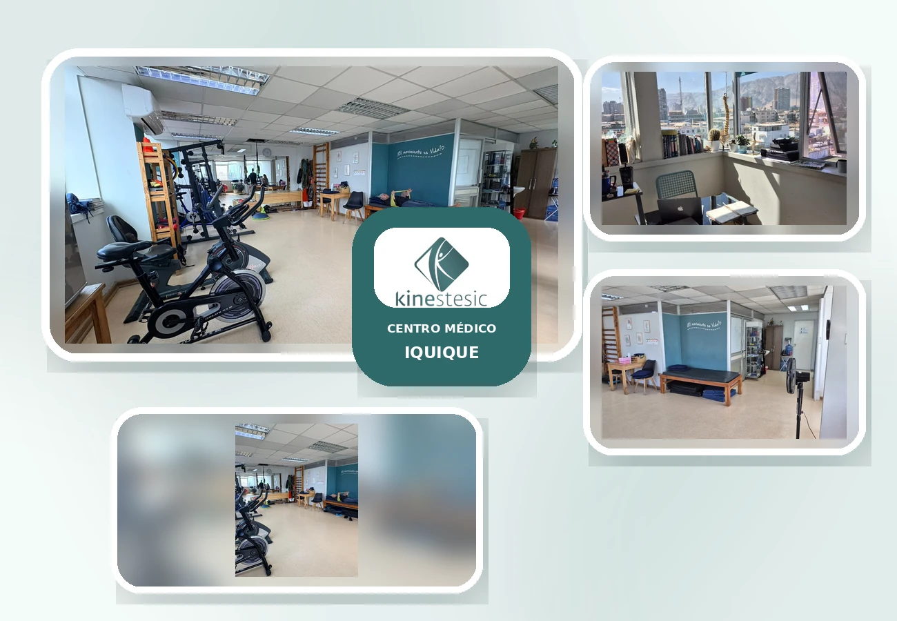 Collage del espacio físico de Kinestésic en Centro Médico Iquique